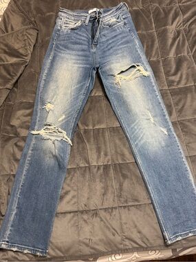 Distressed Vervet Women's Blue Jeans